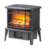 Climate Choice Portable Mini Fireplace Heater, 10 x 9 500W Electric Antique 3D Decoration Flame Table Flame Heater