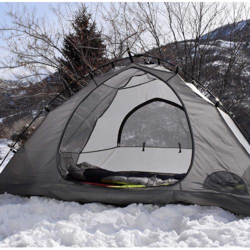  AceCamp Adventurer 2-Person Tent, Backpacking Tent for Two People, Portable Camping Tent, Duel Vestibules, Brow Pole for Straighter Sides & More Head Room, 2 Man Tent