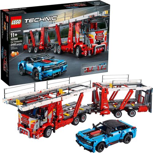  LEGO Technic Car Transporter 42098 Toy Truck and Trailer Building Set with Blue Car, Best Engineering and STEM Toy for Boys and Girls (2493 Pieces)