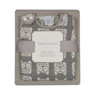 Living Textiles Muslin Jacquard Wearable Baby Blanket - Grey Owl