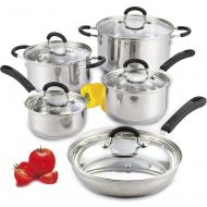 [아마존베스트]Cook N Home 10-Piece Stainless Steel Cookware Set
