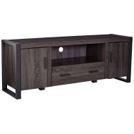 WE Furniture 60 Industrial Wood TV Stand Console, Charcoal