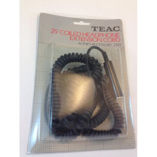  Teac 25 Coiled 1/4 Stereo Plug & Jack Extension Cord