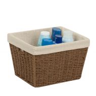 Honey-Can-Do STO-03565 Parchment Cord Basket with Handles and Liner, Brown, 10 x 12 x 8 inches