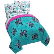 Jay Franco Disney Vampirina 4 Piece Twin Bed Set - Includes Reversible Comforter & Sheet Set - Super Soft Fade Resistant Polyester - (Official Disney Product)