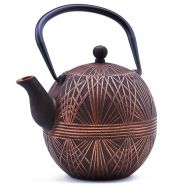 Old Dutch 1086CB Otaru Teapot Cast Iron Teapot, Antique Copper, Black