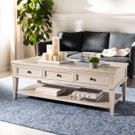 Safavieh American Homes Collection Manelin White Washed Coffee Table