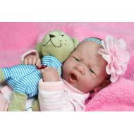 Doll-p My Cute Reborn Baby Girl Doll 14” inches Preemie Newborn with Beautiful Accessories Anatomically Correct Washable Berenguer Real Realistic Soft Vinyl Alive Lifelike Pacifier (Cute