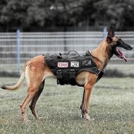 PETAC GEAR Tactical Dog Harness No Pull for Large K9 Working Dogs Military Dogs Vest Police Service Training Dogs Molle Harnesses with Handle … …