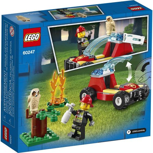 LEGO City Forest Fire 60247 Firefighter Toy, Cool Building Toy for Kids, New 2020 (84 Pieces)
