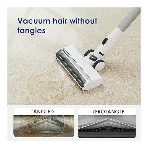  Tineco A11 Pet Cordless Stick Vacuum Cleaner, Lightweight with ZeroTangle Brush Powerful Handheld Vacuum for Hard Floor, Carpet and Pet