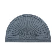 A1 Home Collections A1HCPR69-EP10 Half Round Sunburst, Skid Resistant,Waterhog Standard Doormat, Charcoal Grey