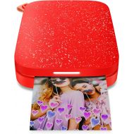 HP Sprocket 200 Portable Photo Printer Instantly Print 2x3 Sticky-Backed Photos From Your Phone Cherry Tomato (1AS90A)