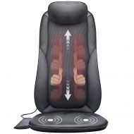 SNAILAX Full Back Massager with Heat- Shiatsu Massage Chair Pad 2D/3D Kneading & Adjustable...