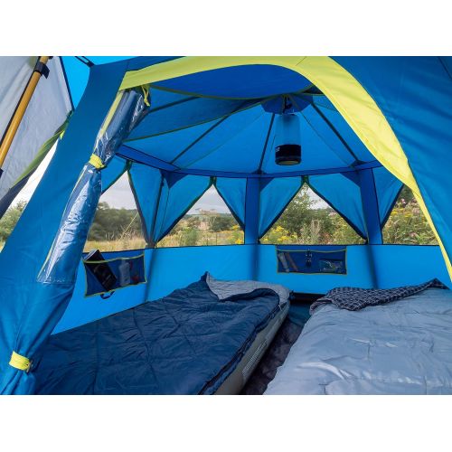 콜맨 Coleman Tent Octago, 3 Man Tent Ideal for Camping in The Garden, Dome Tent, Waterproof 3 Person Camping Tent with Sewn-in Groundsheet