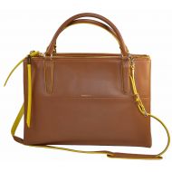 Coach Borough Bag in Edgepaint Leather Walnut / Sunglow