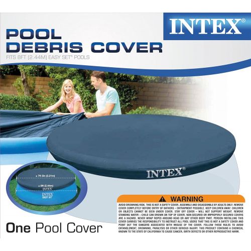 인텍스 Intex 8 Above Ground Pool Vinyl Cover Tarp & Type H Easy Set Filter (12 Pack)