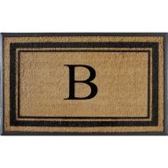 A1 Home Collections First Impressions Markham Border Double Door, Doormat, Monogrammed B, X-Large