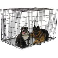 Go Pet Club 24-Inch Two Door Folding Metal Cage with Divider