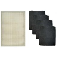1 Set Whirlpool 1183051K (1183051) Compatible HEPA Filter with 4 Pre-Carbon Filters Fits Whispure...