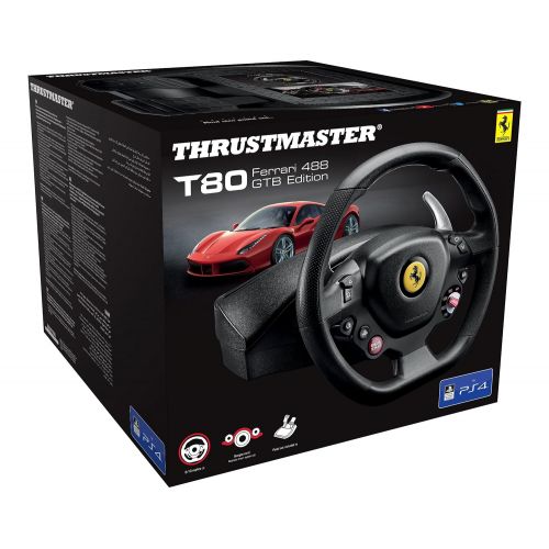  [아마존베스트]Thrustmaster T80 Ferrari 488 GTB Edition Racing Wheel (PS4/Windows)