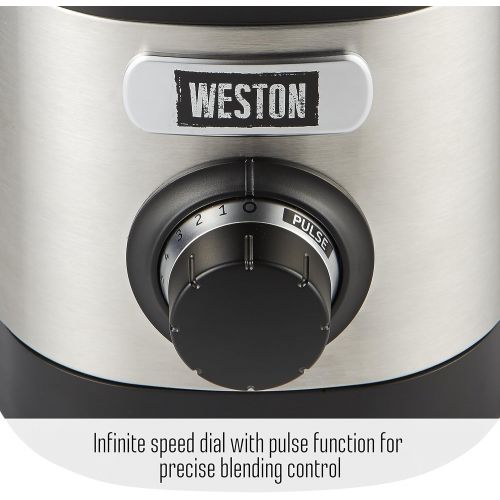  Weston 58918 Sound Shield and 20oz Personal Jar Pro Series 1.6hp 32oz Blender, Black and Stainless Steel
