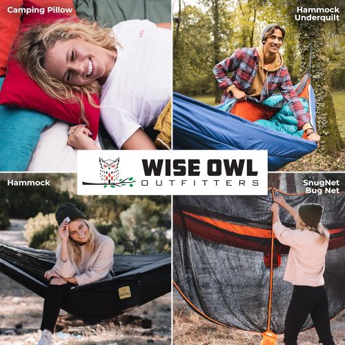  Wise Owl Outfitters Hammock Bug Net - The SnugNet Mosquito Net for Bugs - Premium Quality Mesh Netting is a Guardian for Mosquitos, No See Um and Insects - Perfect Accessory for Yo