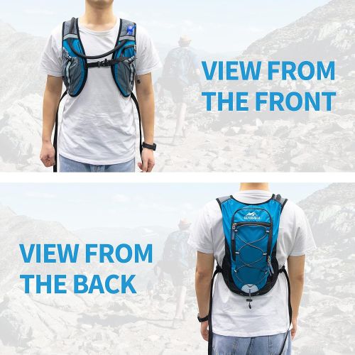  RUPUMPACK Running Hydration Vest Backpack with 2L Water Bladder, Lightweight Insulated Pack for Men Women Kids Trail Biking Hiking Cycling