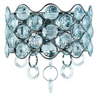 Maxim Lighting Maxim 23099BCPC Cirque 2-Light Wall Sconce, Polished Chrome Finish, Beveled Crystal Glass, G9 Xenon Xenon Bulb , 100W Max., Wet Safety Rating, Standard Dimmable, Glass Shade Materi