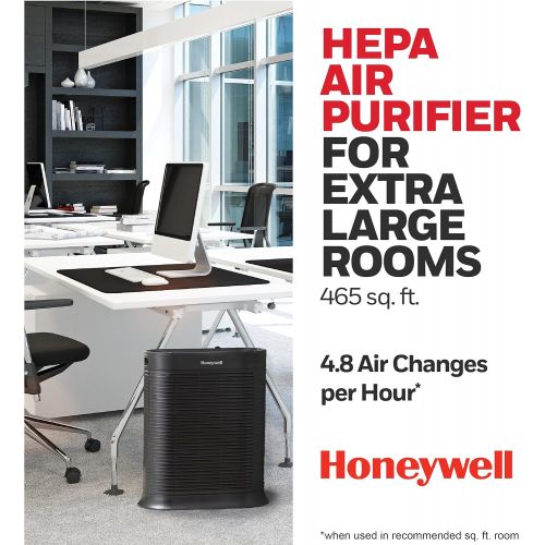  Honeywell HPA300 True HEPA Air Purifier, Extra-Large Room, Black