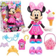 Disney Junior Sweets & Treats Minnie Mouse, Interactive 10-Inch Doll with Lights, Sounds, and Accessories, Officially Licensed Kids Toys for Ages 3 Up, Amazon Exclusive