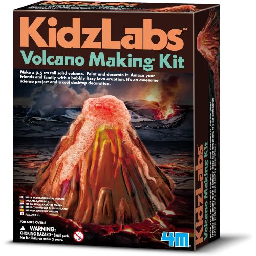  4M KidzLabs Volcano Making Kit - DIY Geology Chemistry Lab STEM Toys Gift for Kids & Teens, Boys & Girls, Model:3431