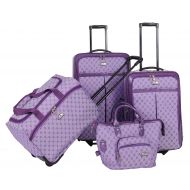 American Flyer Luggage Signature 4 Piece Set, Light Purple, One Size