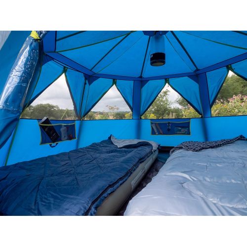 콜맨 Coleman Tent Octago, 3 Man Tent Ideal for Camping in The Garden, Dome Tent, Waterproof 3 Person Camping Tent with Sewn-in Groundsheet