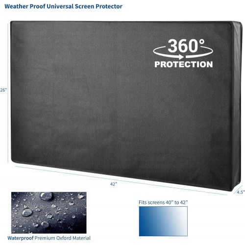 비보 [아마존베스트]VIVO Flat Screen Cover Protector for 40 to 42 TV Universal Outdoor Waterproof Weather Resistant COVER-TV040B