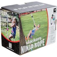 Slackers 8 ft Multi-Color Climbing Rope - Best Outdoor Ninja Warrior Training Equipment for Kids - A Great Addition to Your Backyard Ninjaline Obstacle Course