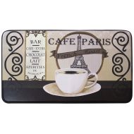 Chef Gear Cafe Paris Faux Leather Anti-Fatigue Cushioned Chef Mat, 18 by 30-Inch