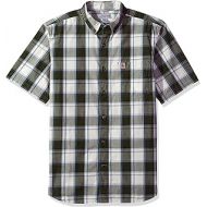 Carhartt Mens Big & Tall Essential Plaid Button Down Collar Ss Shirt
