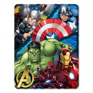 Marvels Avengers, Defend Earth Fleece Throw Blanket, 45 x 60, Multi Color