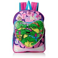 Nickelodeon Teenage Mutant Ninja Turtles Little Girls Heart Pocket 16 Inch Backpack, Green/Pink, One Size