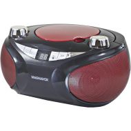 [아마존베스트]MAGNAVOX MD6949 Portable Top Loading CD Boombox with AM/FM Stereo Radio and Bluetooth Wireless Technology in Red and Black | CD-R/CD-RW Compatible | LED Display |