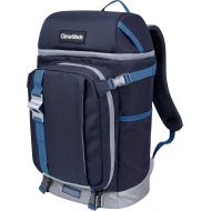 CleverMade Cardiff Backpack Cooler Bag - Insulated 24 Can Soft Leakproof Cooler with Bottle Opener, Dry Storage Compartments and Mesh Side Pockets, Navy