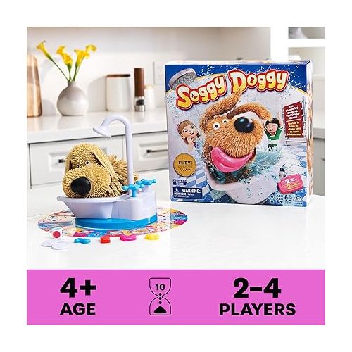  Soggy Doggy, The Showering Shaking Wet Dog Award-Winning Kids Game Board Game for Family Night Fun Games for Kids Toys & Games, for Kids Ages 4 and up