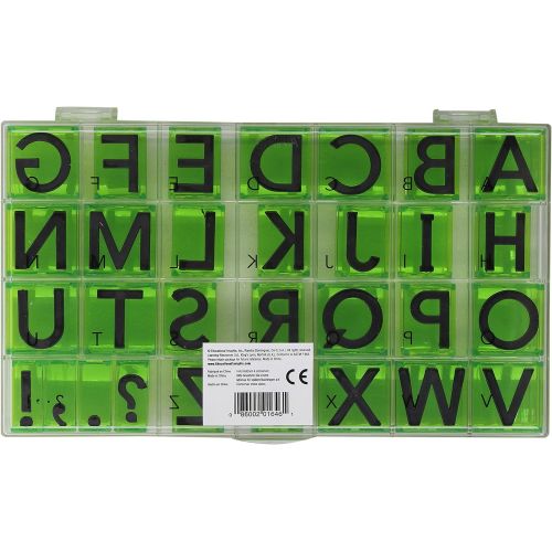  [아마존베스트]Educational Insights See & Stamp Jumbo Alphabet Transparent Stamps - Uppercase Alphabet Stamps, Set of 26 Uppercase Letters & 4 Punctuation Marks - Perfect for Homeschool or Classr