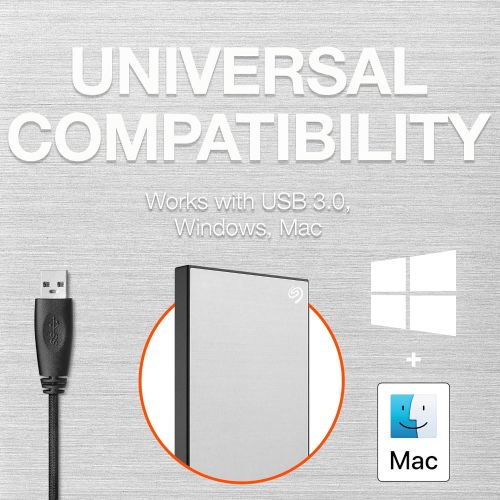  [아마존베스트]Seagate One Touch 2TB External Hard Drive HDD  Silver USB 3.0 for PC Laptop and Mac, 1 Year MylioCreate, 4 Months Adobe Creative Cloud Photography Plan (STKB2000401)