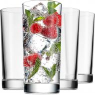 [아마존베스트]Godinger Highball Glasses, Italian Made Glass Tall Beverage Cups - 14oz, Set of 4