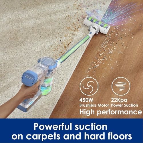 Tineco A11 Hero 가벼운 무선 스틱형 청소기 Lightweight Stick Vacuum Cleaner, 450W Motor for Ultra Powerful Suction Handheld Vac for Carpet, Hard Floor & Pet