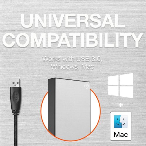  [아마존베스트]Seagate One Touch 4TB External Hard Drive HDD  Silver USB 3.0 for PC Laptop and Mac, 1 Year MylioCreate, 4 Months Adobe Creative Cloud Photography Plan (STKC4000401)