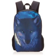 HUGS IDEA HUGSIDEA Cool Grey Wolf Kids Backpack Zoo Animals School Bag for Teenagers Boys