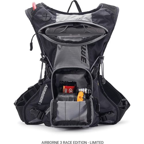  USWE Airborne - Limited Race Edition, Hydration Pack, Bounce Free, for MTB, Mountain Bike, Cycling, Grey Black